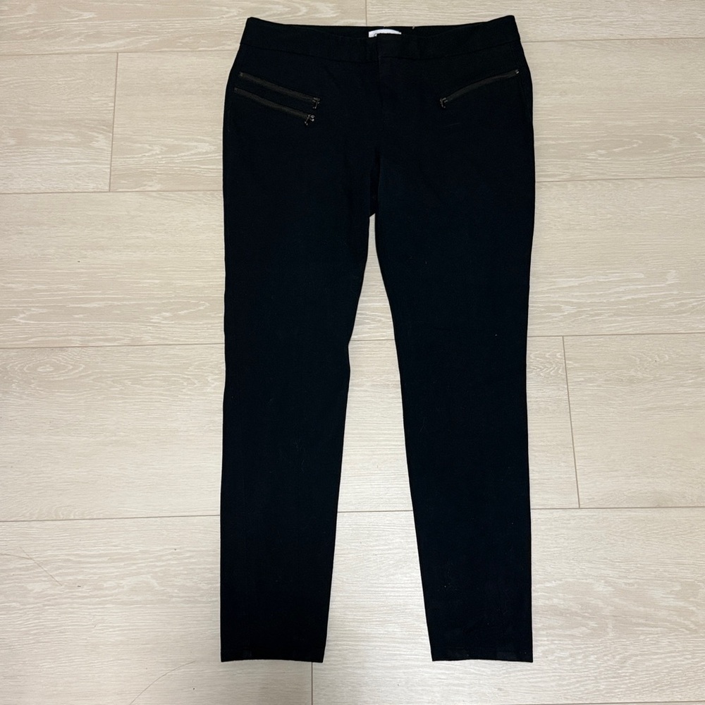 3/$10 Calvin Klein Black Pants with Front Zip Accents